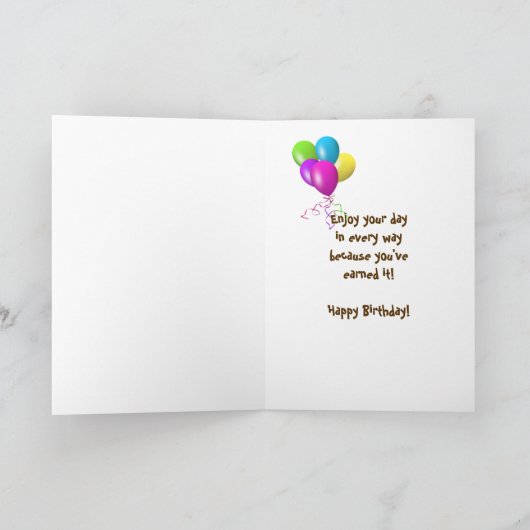 Verjaardags beer met biertje kaart (Binnen)