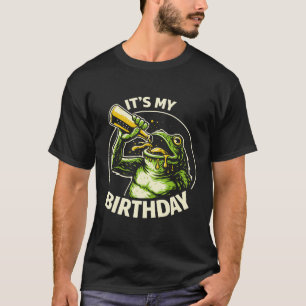 Verjaardags Bier Kotsende Kikker T-shirt