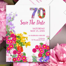 Verjaardags bloemensave the date Elegant Feest