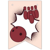 Verjaardags Bowling Feest Vlaggetjes (Eerste vlag)