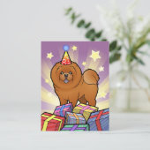 Verjaardags Chow Chow Briefkaart (Staand voorkant)