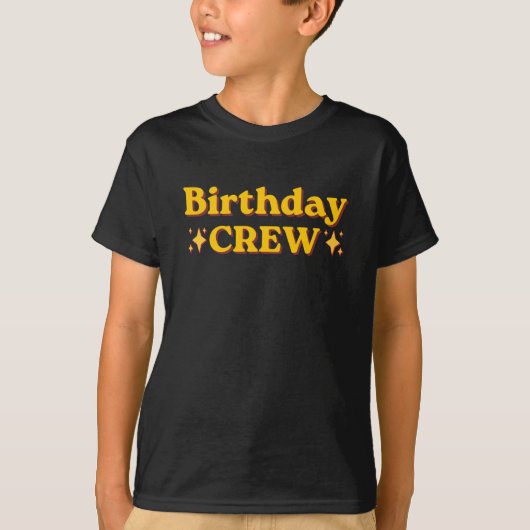 Verjaardags Crew Retro T-shirt (Voorkant)