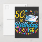 Verjaardags Cruise B-Day Feest Briefkaart (Voorkant / Achterkant)