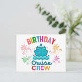 VERJAARDAGS CRUISE BEMANNING BRIEFKAART (Staand voorkant)