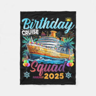 Verjaardags Cruise Squad 2025 Verjaardags Matching Fleece Deken