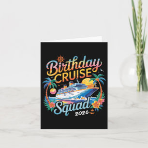 Verjaardags Cruise Squad 2026 Familie Cruise Vakan Kaart