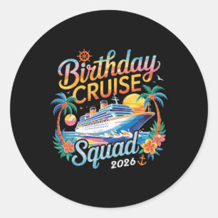 Verjaardags Cruise Squad 2026 Familie Cruise Vakan Ronde Sticker