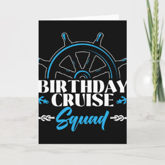 Verjaardags Cruise Squad Cruisen Boot Familie Groe Kaart