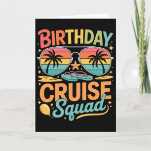 Verjaardags Cruise Squad Familie Vakantie Reünie D Kaart