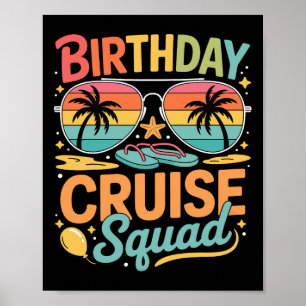 Verjaardags Cruise Squad Familie Vakantie Reünie D Poster