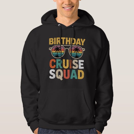 Verjaardags Cruise Squad Hoodie (Voorkant)