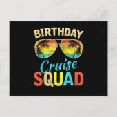 Verjaardags Cruise Squad Uitnodiging Briefkaart (Achterkant)