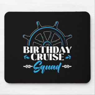 Verjaardags Cruise Squad Zeilen Boot Familie Groep Muismat