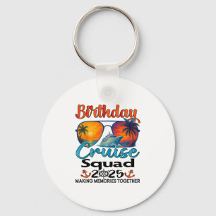 Verjaardags Cruise Team 2025 Vrienden Familie Vaka Sleutelhanger