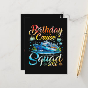Verjaardags Cruise Team 2026 Briefkaart
