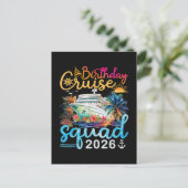 Verjaardags Cruise Team 2026 Briefkaart (Staand voorkant)