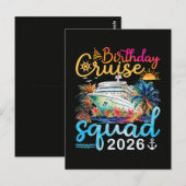 Verjaardags Cruise Team 2026 Briefkaart (Voorkant / Achterkant)