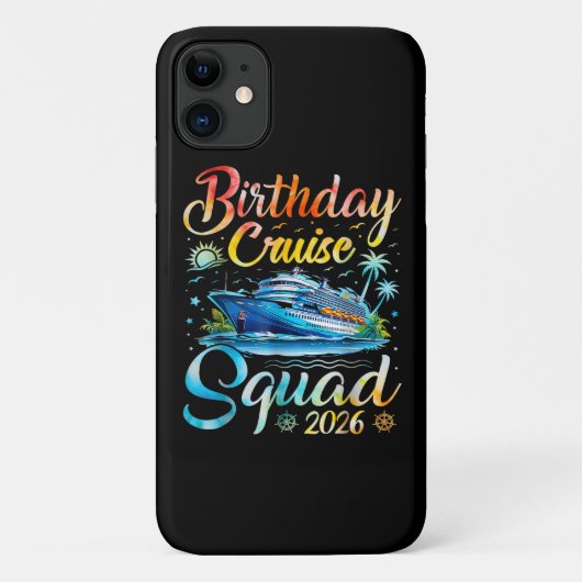 Verjaardags Cruise Team 2026 Case-Mate iPhone Case (Achterkant)