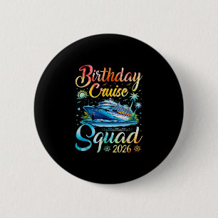 Verjaardags Cruise Team 2026 Cruise Verjaardagsfee Ronde Button 5,7 Cm