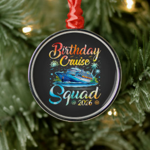 Verjaardags Cruise Team 2026 Metalen Ornament