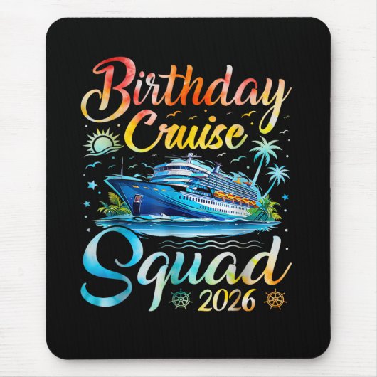 Verjaardags Cruise Team 2026 Muismat (Voorkant)