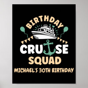 Verjaardags Cruise Team Poster