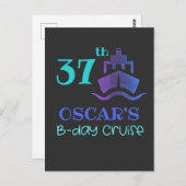 Verjaardags Cruise Verjaardagsfeestje Groep Matchi Briefkaart (Voorkant / Achterkant)