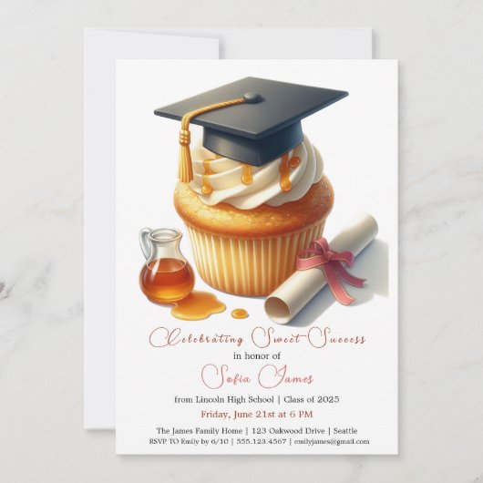 Verjaardags Cupcake Brunch Feest Kaart (Voorkant)