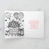 Verjaardags Cupcake Met Naam Voor Haar Kaart (Binnen)