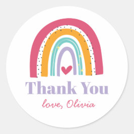 Verjaardags Dank Je Favoriet Rainbow Bright Ronde Sticker