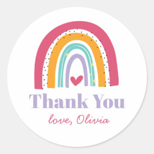 Verjaardags Dank Je Favoriet Rainbow Bright Ronde Sticker