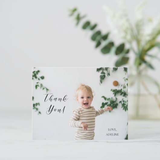 Verjaardags Dank Je Foto Ansichtkaart Briefkaart (Staand voorkant)