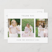 verjaardags dank je foto post kaart (Voorkant / Achterkant)