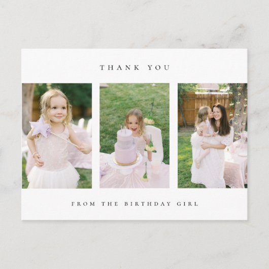 verjaardags dank je foto post kaart (Voorkant)