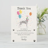 Verjaardags dankkaart voor Dalmatische puppy hond Kaart (Staand voorkant)