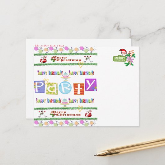 Verjaardags- en Kerstkaarten Briefkaart (Voorkant / Achterkant in situ)