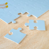 Verjaardags Fantasie Eenhoorn Regenboog en Wolken Legpuzzel (Zijkant)