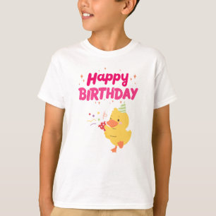 VERJAARDAGS Feestelijke Cute Kawaii Kuiken Baby Ki T-shirt