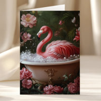Verjaardags Flamingo Badkuip Bloemrijke Tropische 