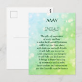 Verjaardags geboortesteen Smaragd mei Briefkaart (Voorkant / Achterkant)