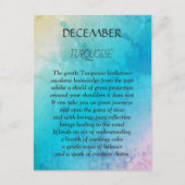 Verjaardags geboortesteen Turquoise December Briefkaart (Voorkant)