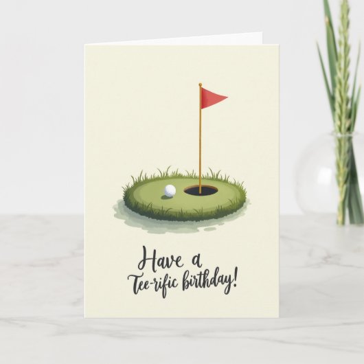 Verjaardags Golf Green Kaart (Voorkant)