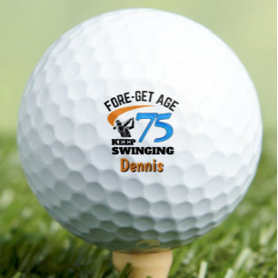 Verjaardags Golfballen Grappig Blauw Maatwerk voor