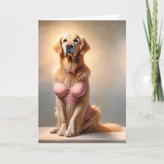 Verjaardags Goud Retriever Model Kaart (Voorkant)