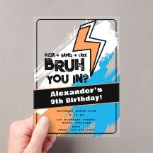 Verjaardags Graffiti Oranje Blauwe Koele Bruh Jong