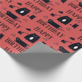 Verjaardags Grappige Zwarte Katten Inpakpapier (Hoek)
