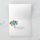 verjaardags groeten op zwarte rotstextuur kaart (Binnen)