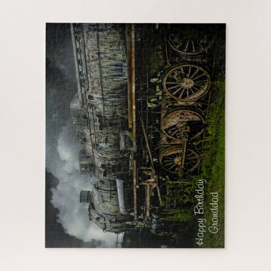 Verjaardags grootvader. legpuzzel (Verticaal)