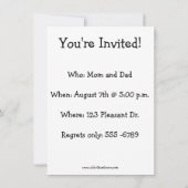 Verjaardags humoristische uitnodigingen "Spectickl (Achterkant)