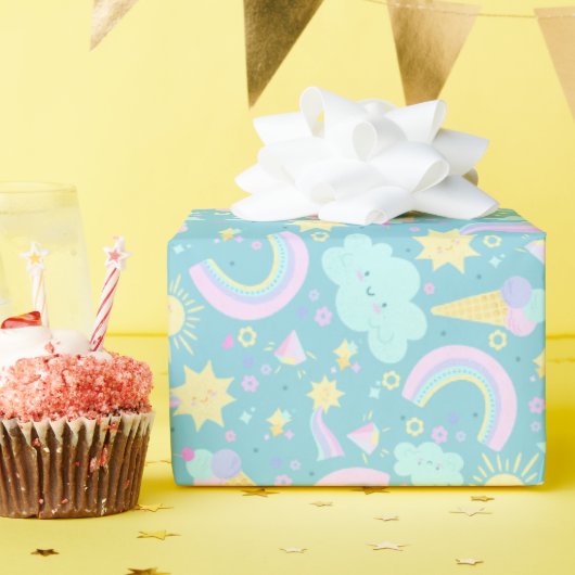 Verjaardags inpakpapier. cadeaupapier (Verjaardagsfeest)